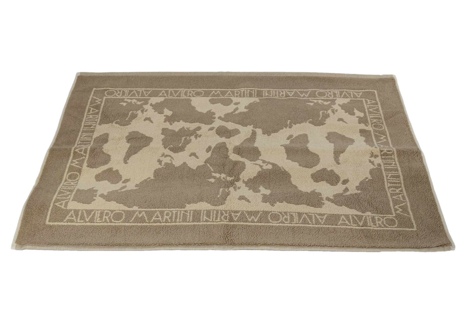 RugVista Atlantis, Tappetino Da Bagno, Tappeti Moderni, 90 X 60 Cm, Rettangolare, Pelo Medio, Lavabile In Lavatrice, Natural/Bianco - Foto 5