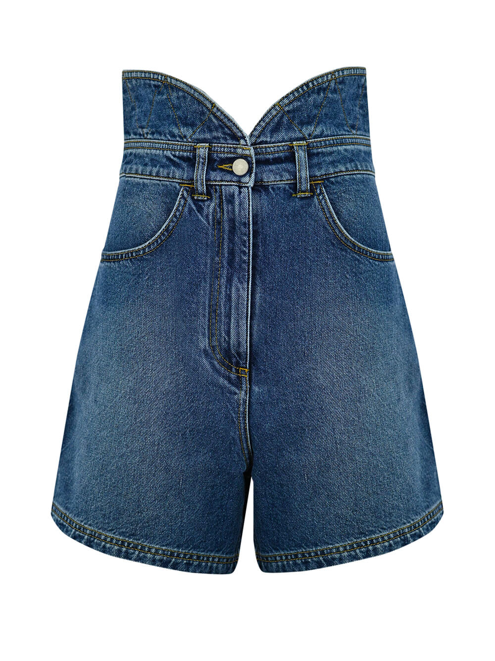 Shorts denim a vita alta