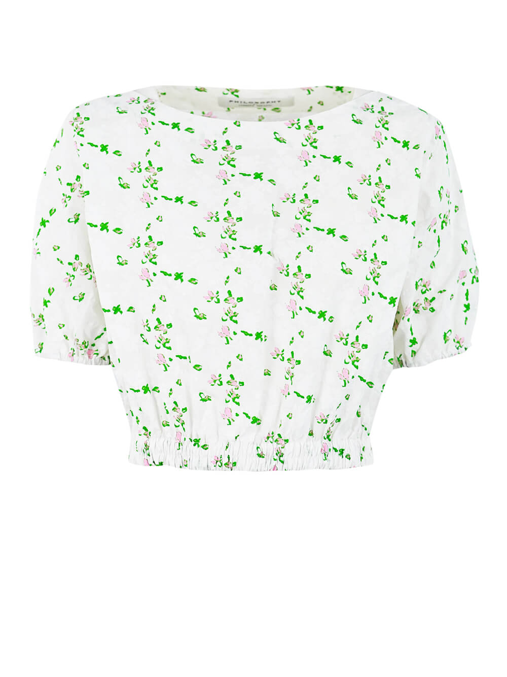 Blusa a fiori crop