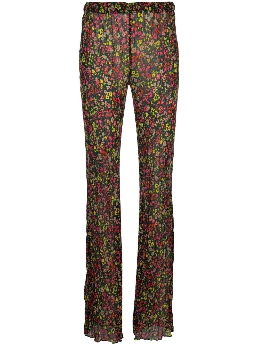 Pantaloni svasati a fiori