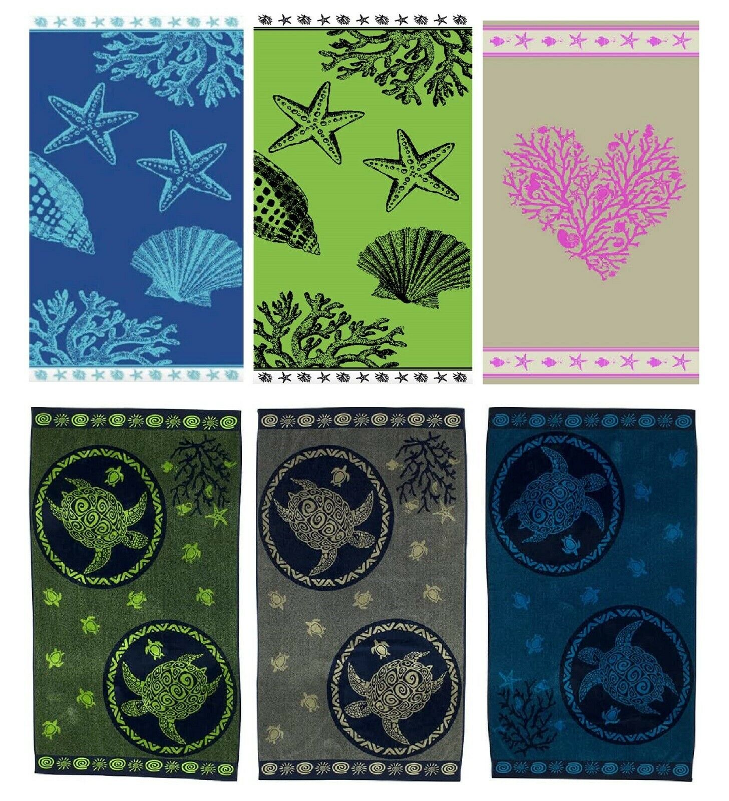 Toalla De Baño GABEL Summertime 100% Algodón Egipcio – Tema Marino – 100x180 Cm – Extra Suave