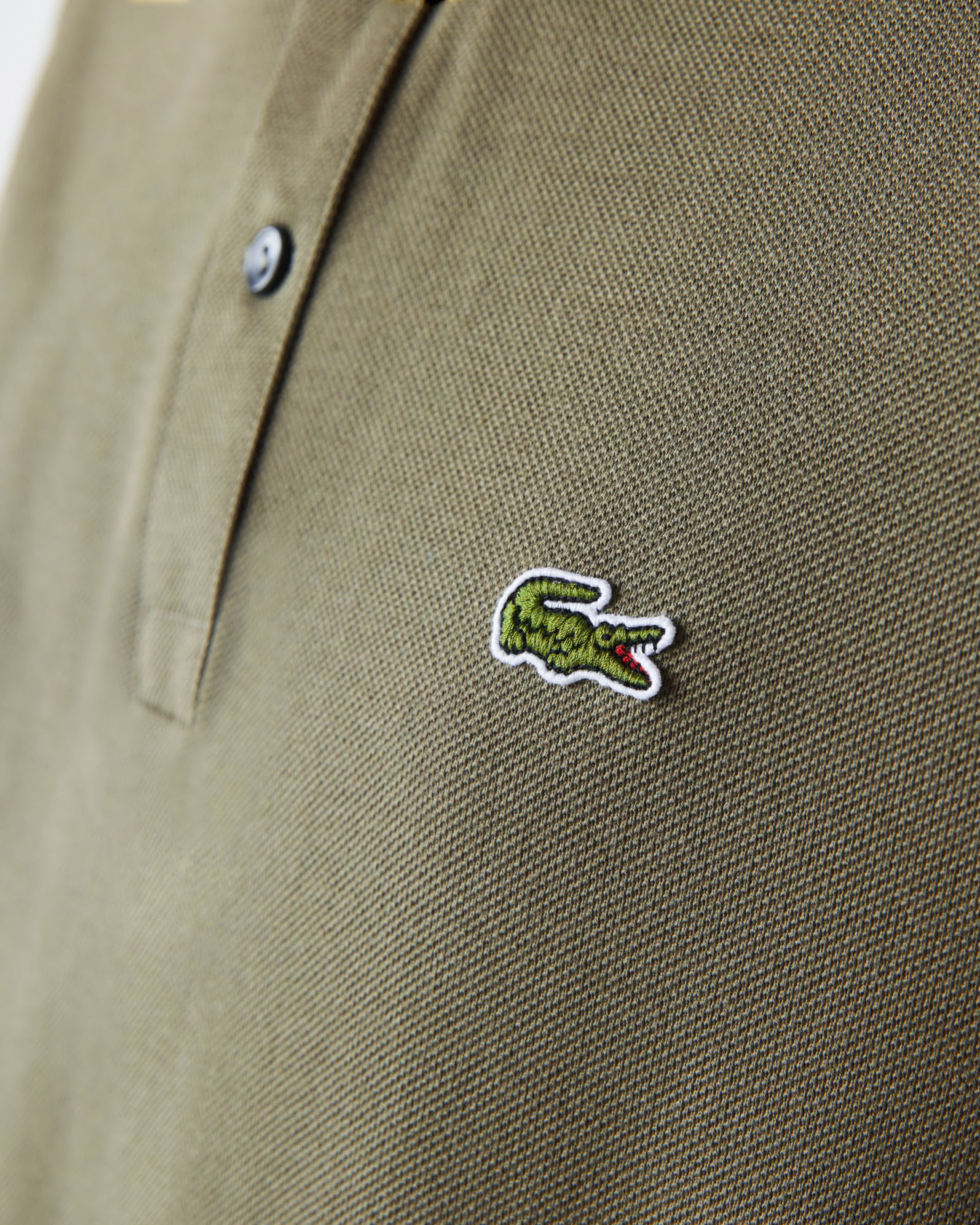 Polo verde militare slim fit PH4012 in petit piqué