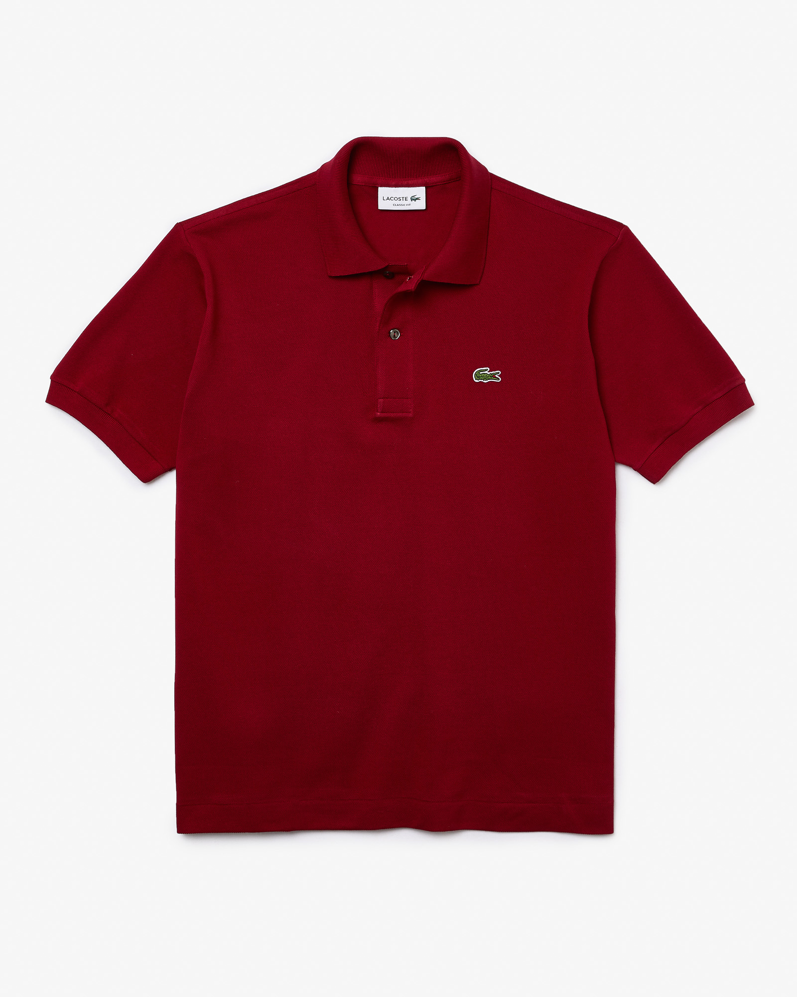 Polo bordeaux classic fit L.12.12 in petit piqué