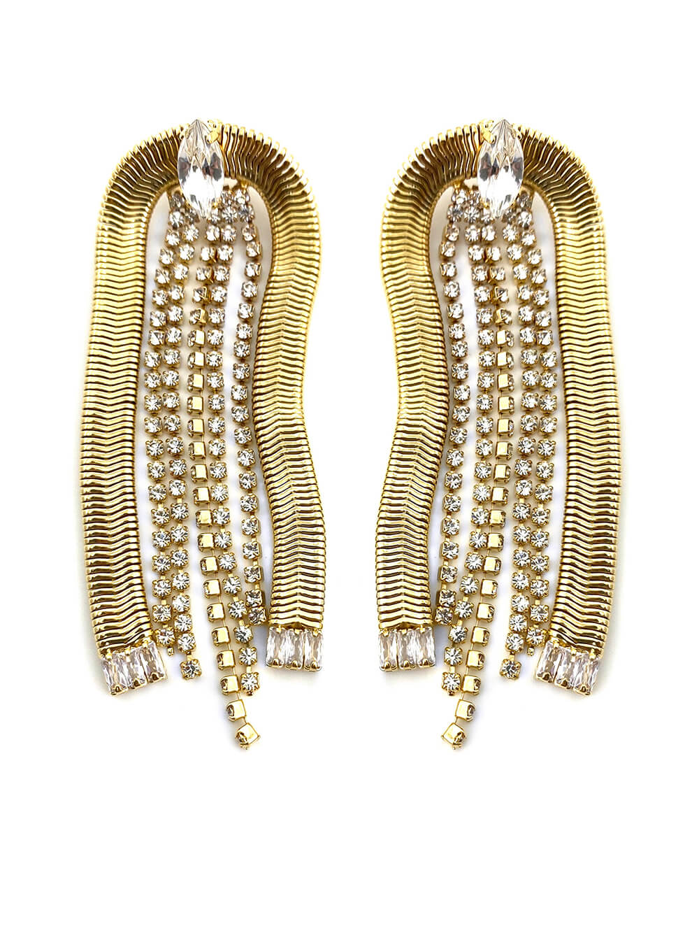Orecchini pendenti maglia snake Eva