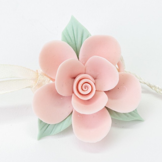 Appendino Calamita Fiore in Porcellana d.5 h.2,5