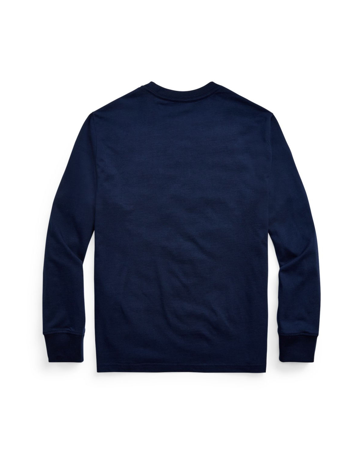 T-shirt Polo Ralph Lauren blu manica lunga con logo pony rosso S-XL
