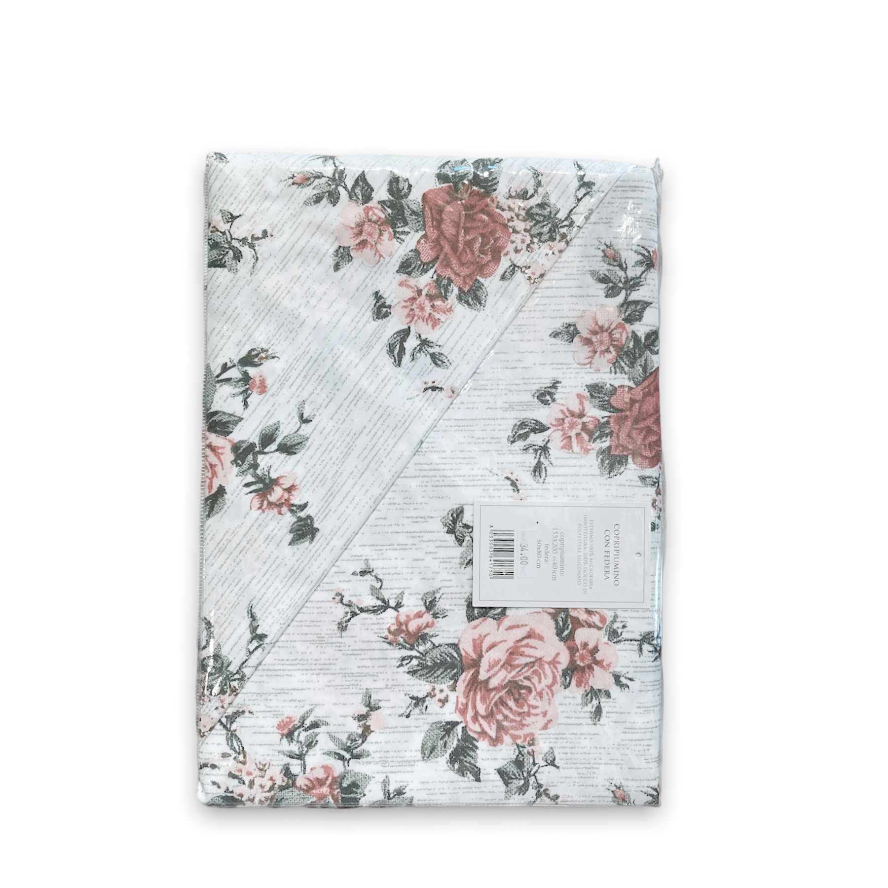 COPRIPIUMINO SINGOLO JOLIE CON FEDERA 155X200+40/ 50X80