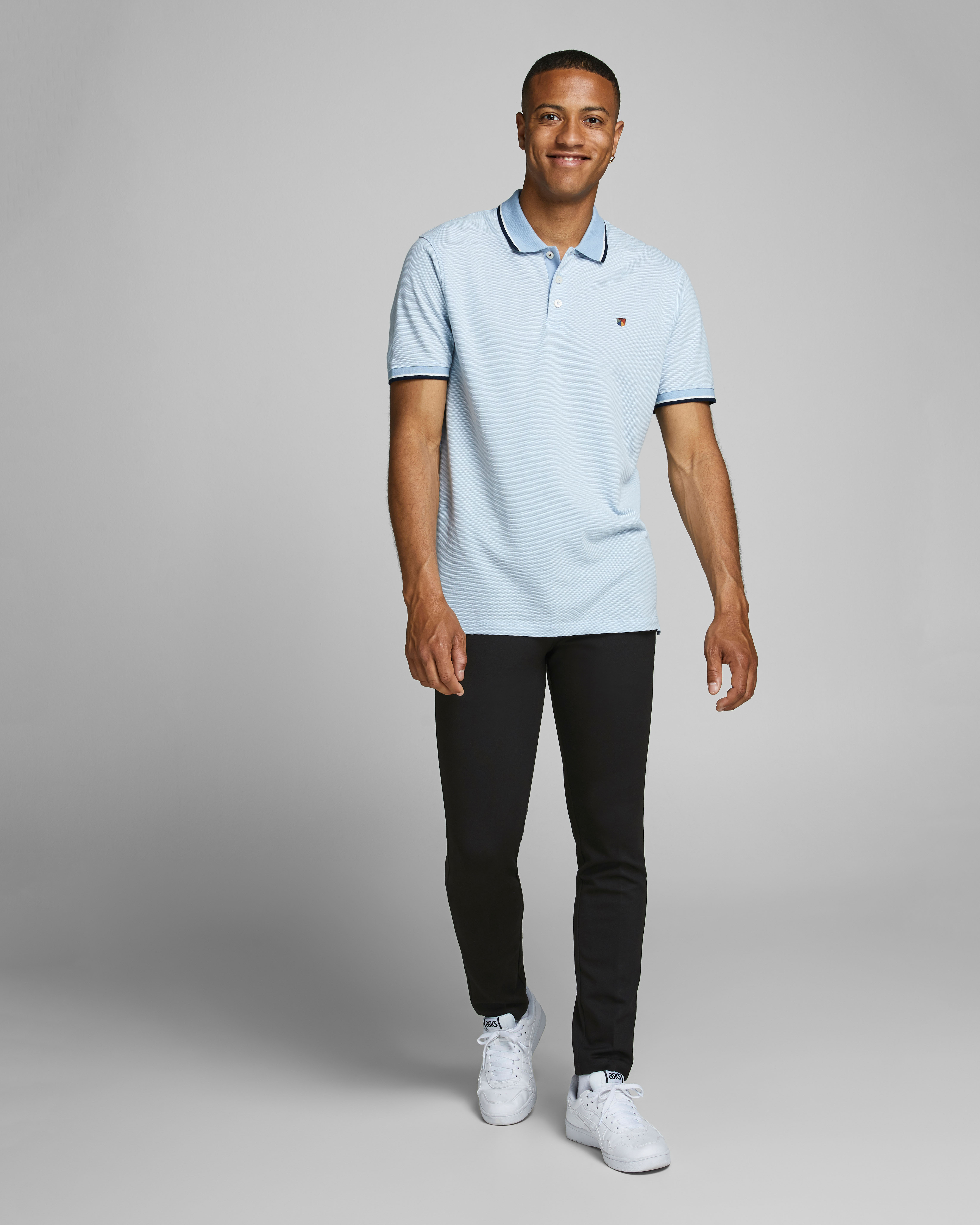 Pantalone chino nero in jersey