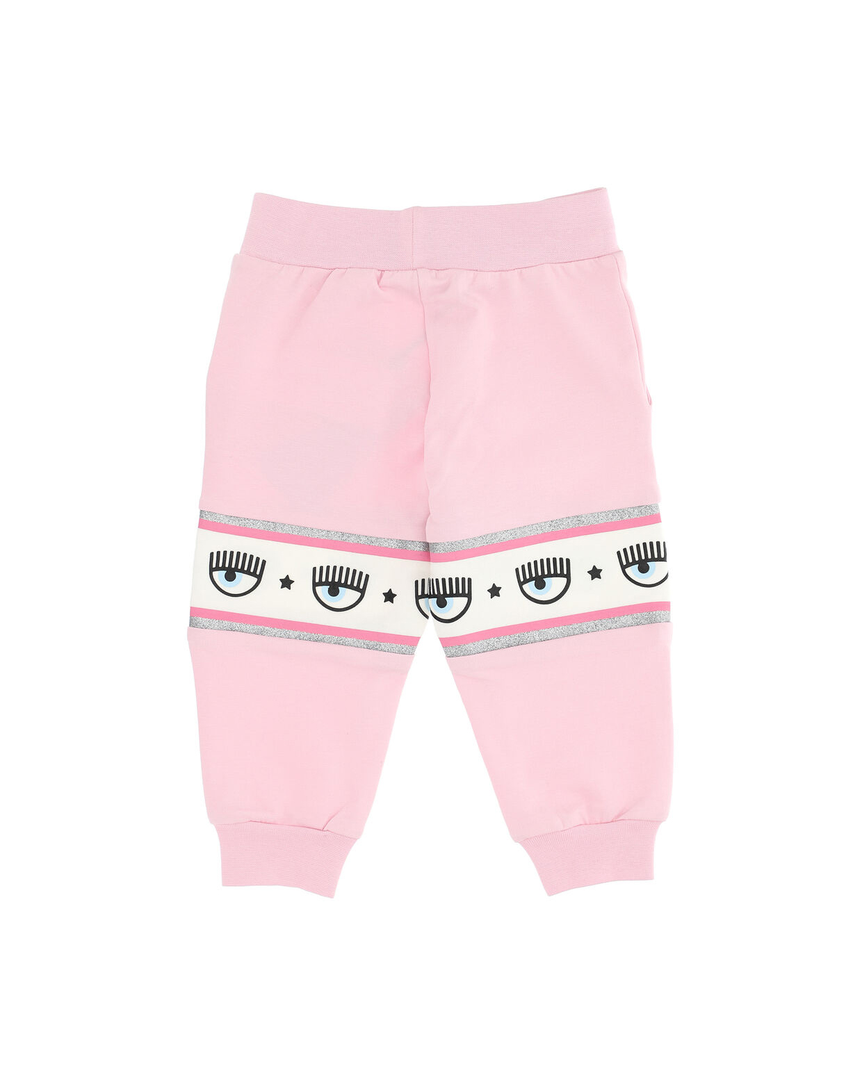 Pantaloni rosa in felpa con fascia porta logo eyestar 12-18 mesi