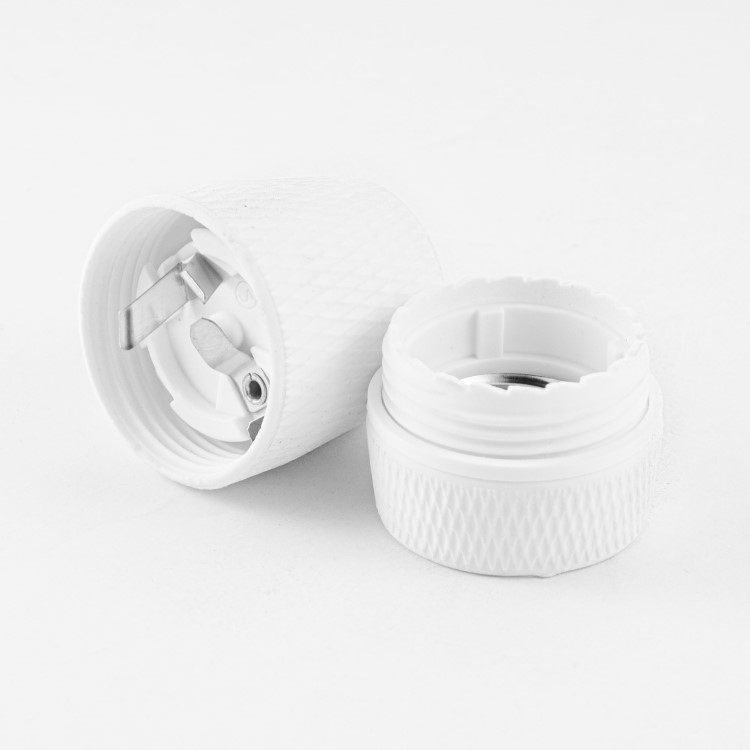 Portalampada E27 Ceramica Termoresistente con Staffa 90° Squadretta Filetto M10