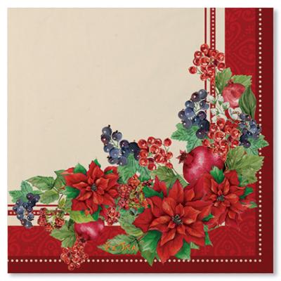 20 TOVAGLIOLI 33x33 3V X-MAS FRUIT