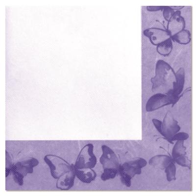 20 TOVAGLIOLI 33x33 2V FARFALLE VIOLA