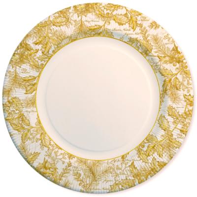 8 PIATTI GRANDI RIGHE D. 27 GOLDEN LEAVES 