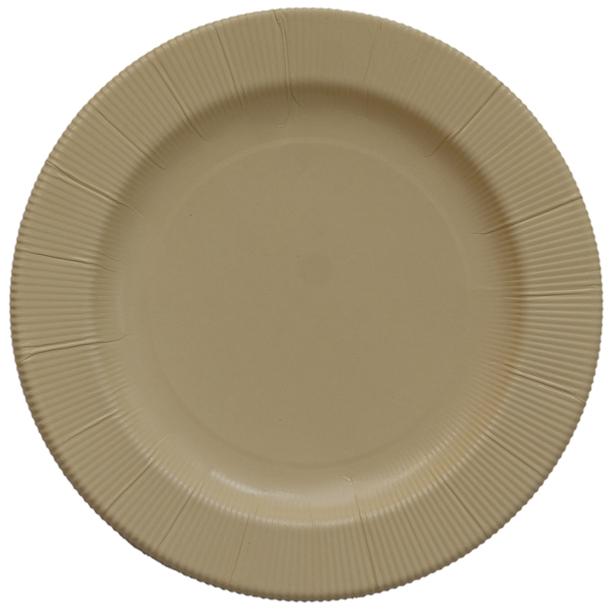 EX.TRA. PLASTIC FREE  - 8 PIATTI PICCOLI RIGHE Ø 21 CREME