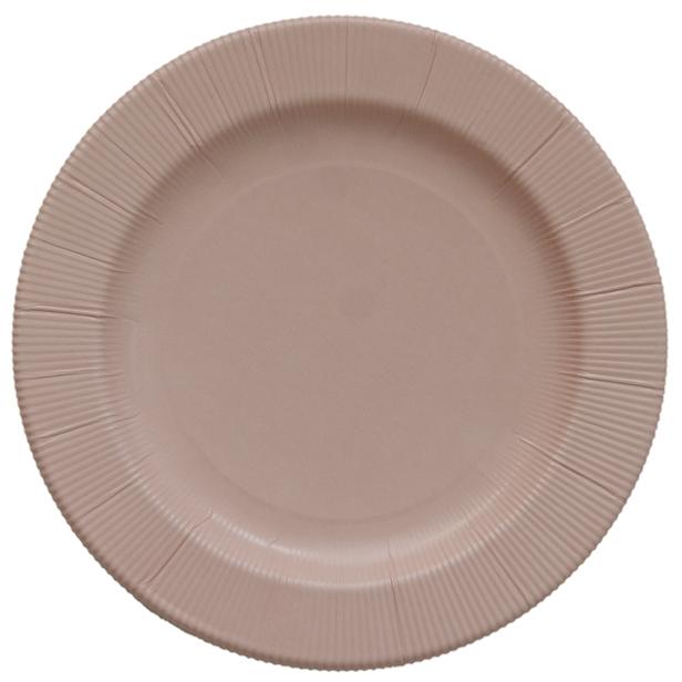 EX.TRA. PLASTIC FREE  - 8 PIATTI PICCOLI RIGHE Ø 21 ROSE DOUCEUR