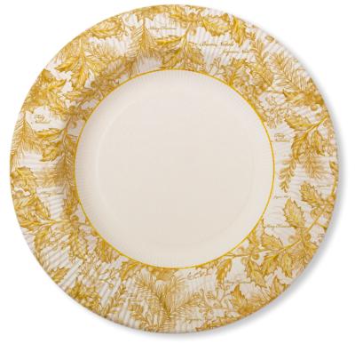 8 PIATTO FONDO RIGHE Ø 25,5 GOLDEN LEAVES