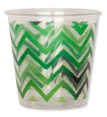 8 BICCHIERI KRISTALL cc.300 CHEVRON VERDE