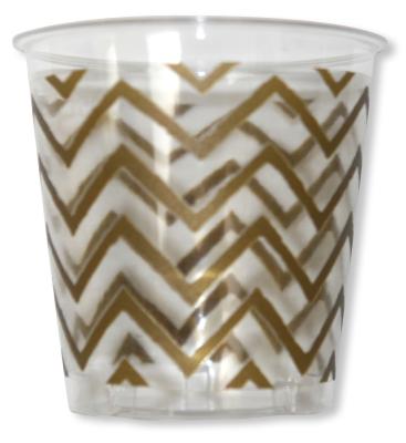 8 BICCHIERI KRISTALL cc.300 CHEVRON GOLD