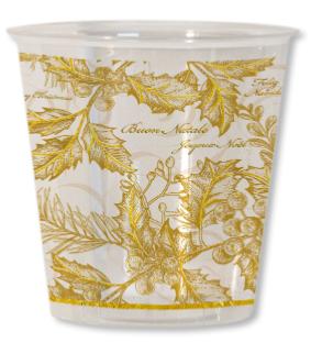 8 BICCHIERI KRISTALL cc.300 GOLDEN LEAVES