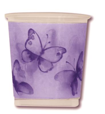 8 BICCHIERE PPL CC 250 FARFALLE VIOLA