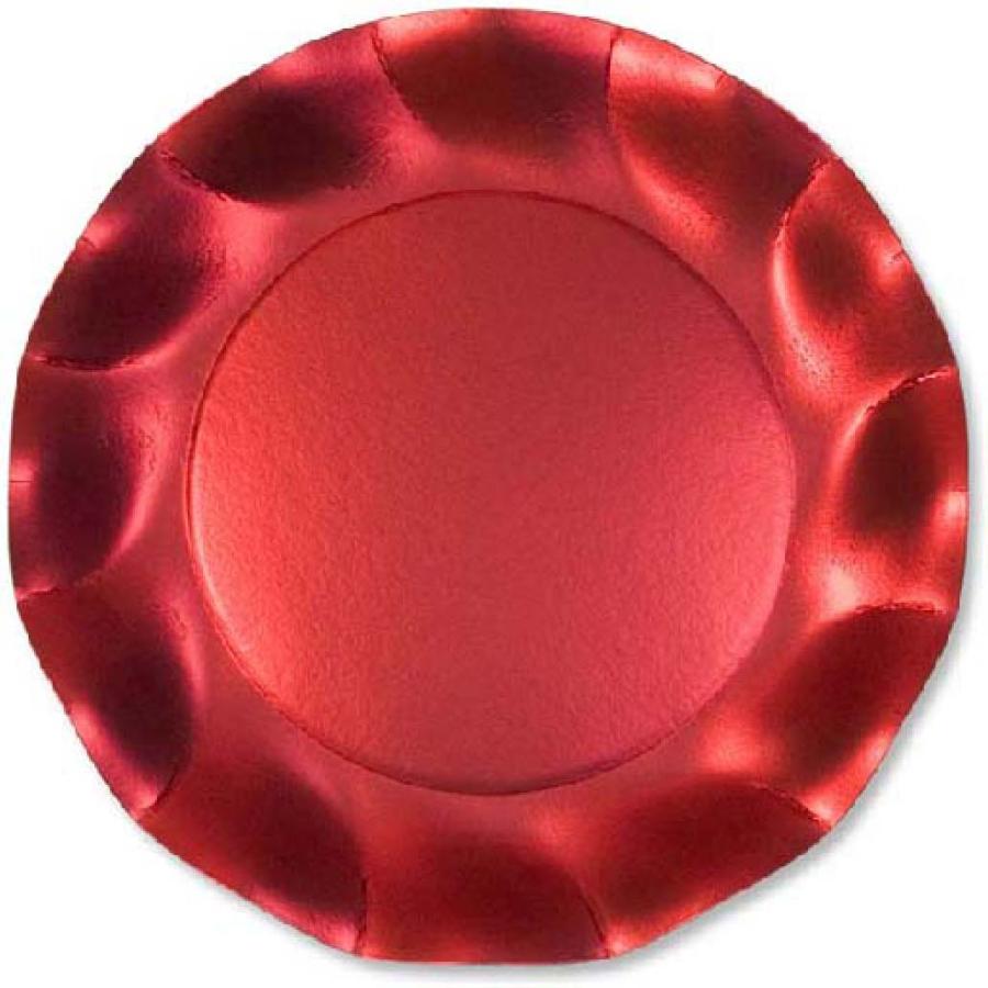 10 PIATTI GRANDI PETALO Ø 27 ROSSO SATINATO
