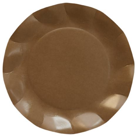 EX.TRA. PLASTIC FREE - 8 PIATTI GRANDI Ø 27 HAVANE