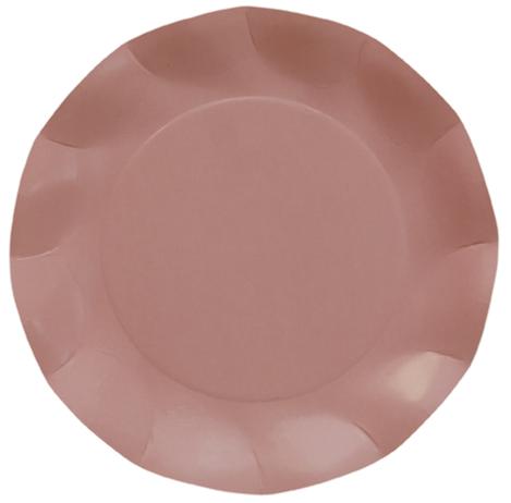 EX.TRA. PLASTIC FREE - 8 PIATTI GRANDI Ø 27 ROSE POUDRE