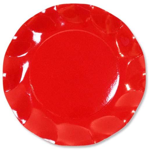 8 PIATTI GRANDI Ø 27 ROSSO