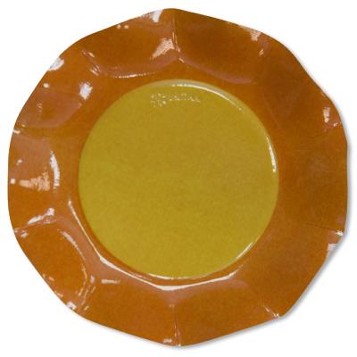 8 PIATTI PICCOLI Ø 21 BICOLOR GIALLO