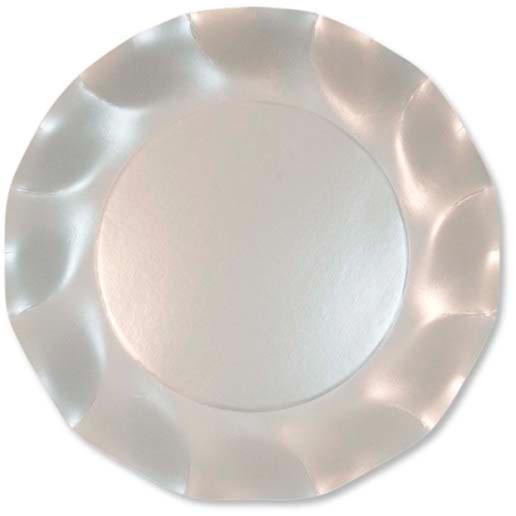 8 PIATTI PICCOLI Ø 21 BIANCO PERLATO