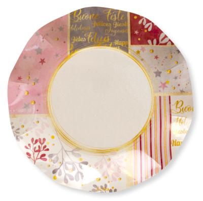8 PIATTI PICCOLI PETALO Ø 21 ROSE GOLD X-MAS
