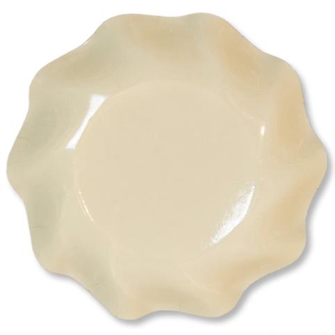 8 PIATTI COPPETTA PETALO Ø 18,5 PANNA