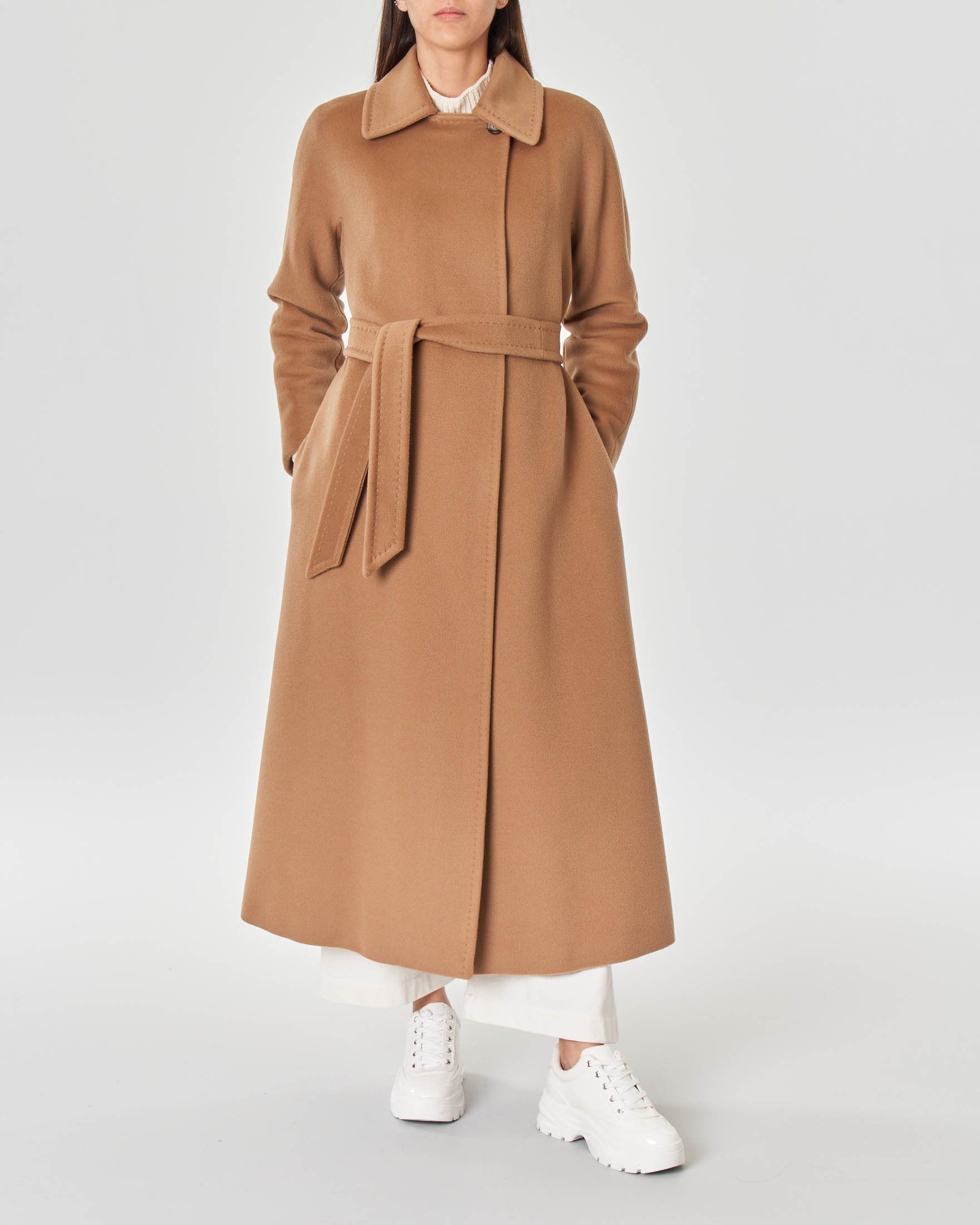 コート Max Mara Cappotto Lungo In Lana Cappotto lungo POLDO in lana nero Max Mara s Donna — Pier