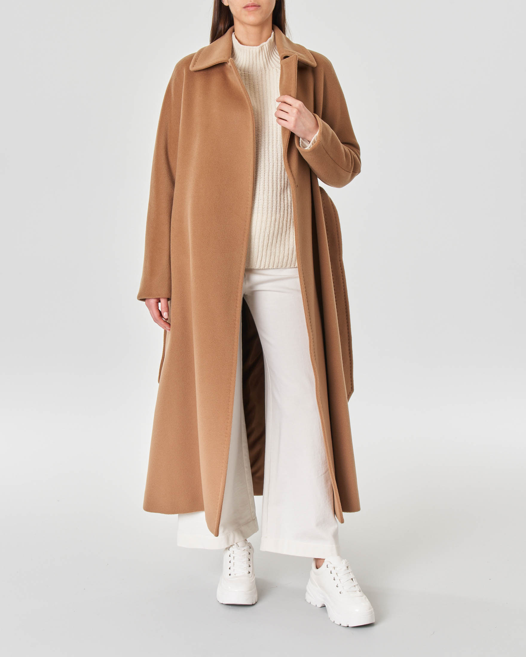 Cappotto beige lungo clearance donna