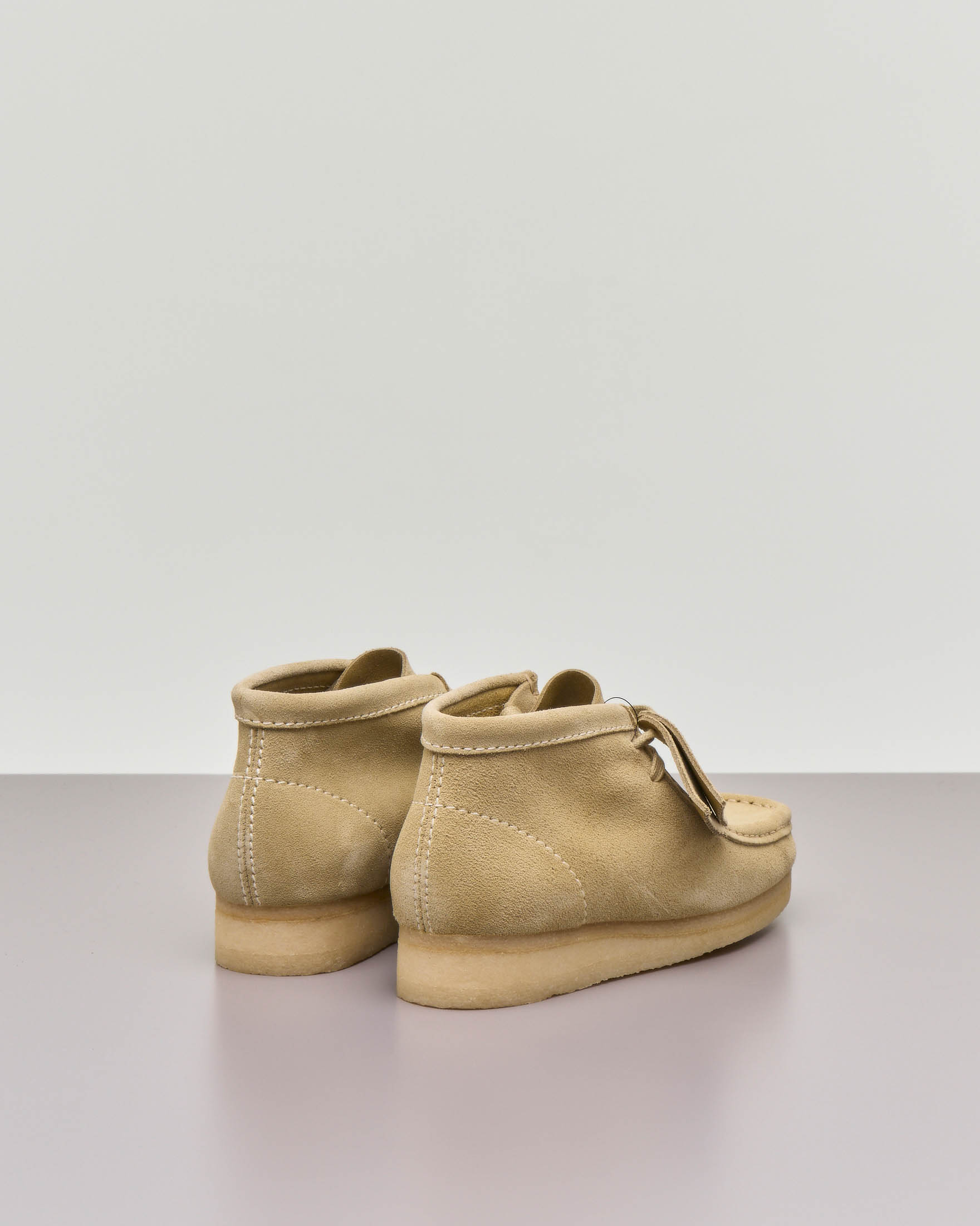 Wallabee Boot in pelle scamosciata color acero con suola in para