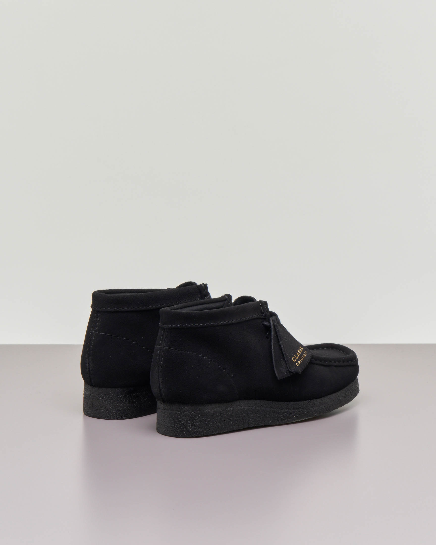 Wallabee Boot nero in pelle scamosciata con suola in para
