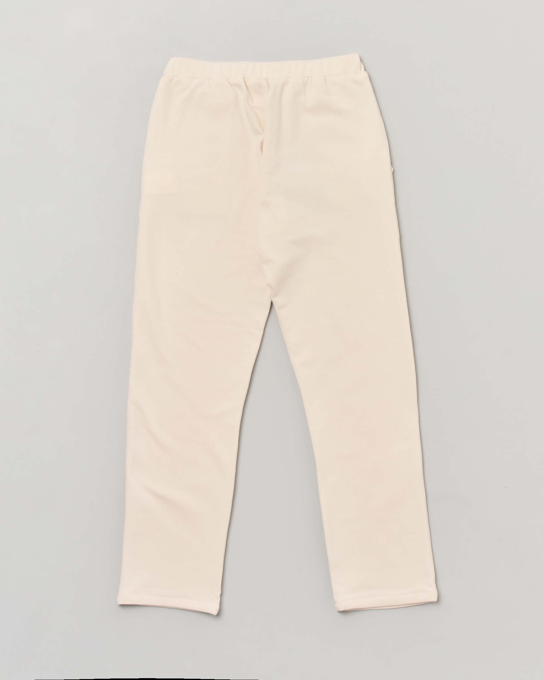 Pantaloni avorio in jersey di cotone stretch 36