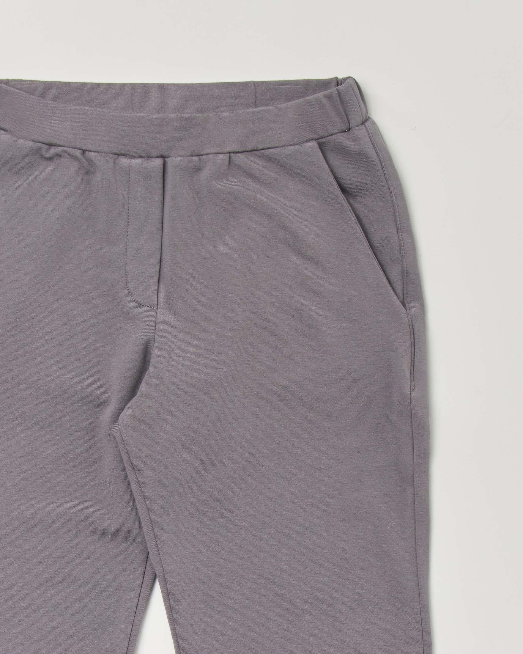 Pantaloni grigio in jersey di cotone stretch 40-44