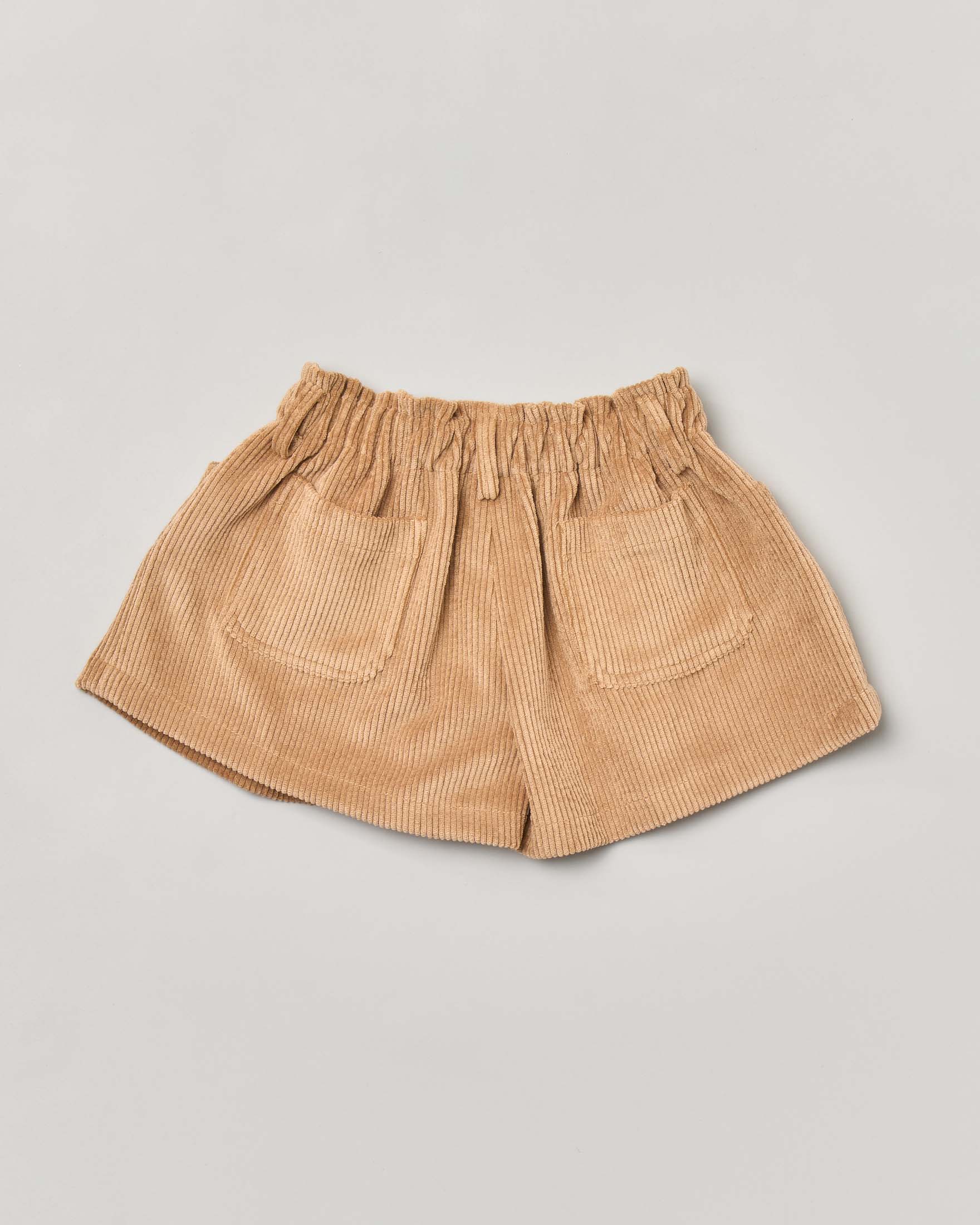 Gonna in velluto color cammello 4-7 anni