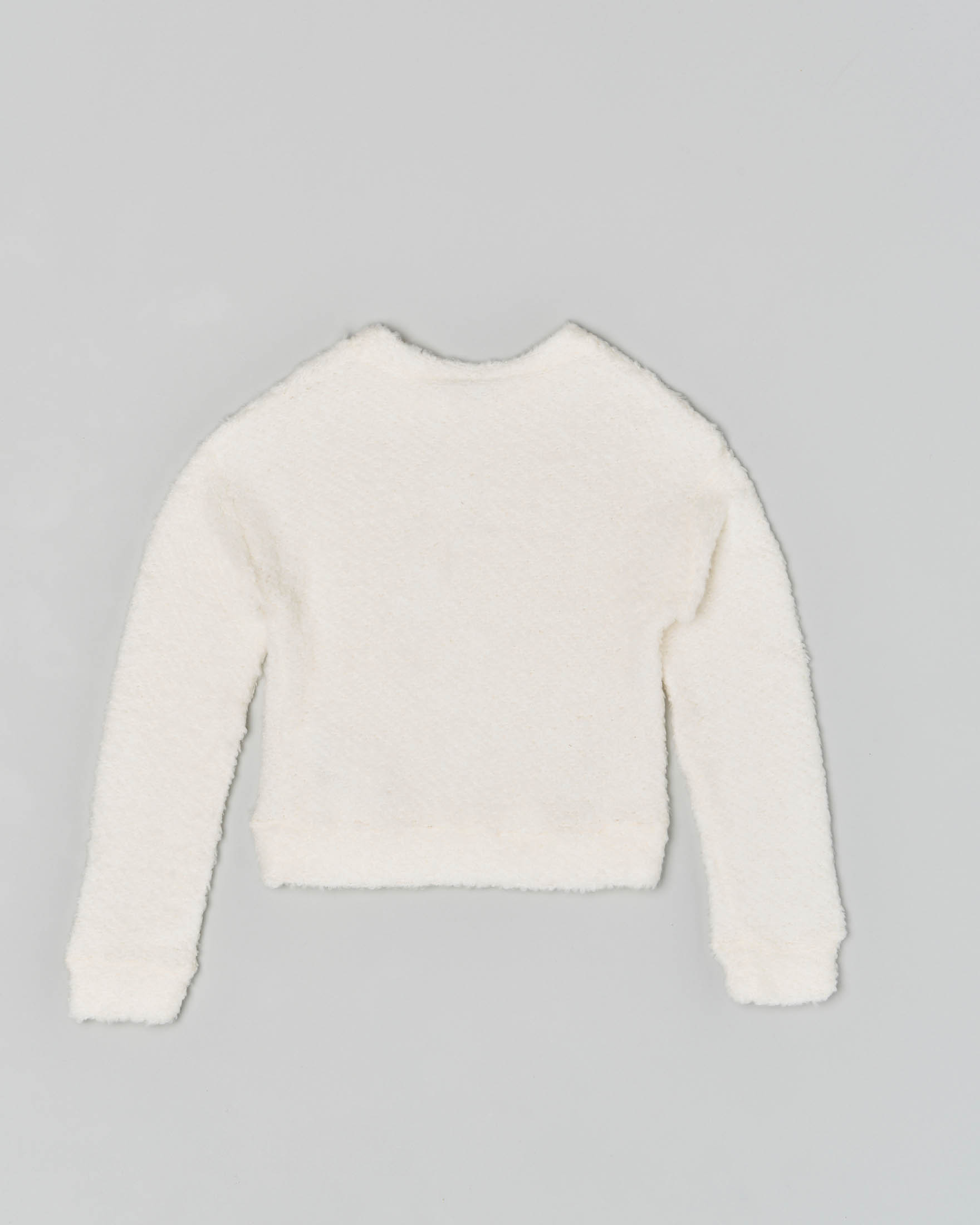 Maglioncino bianco in misto lana e cotone bouclè 36-38
