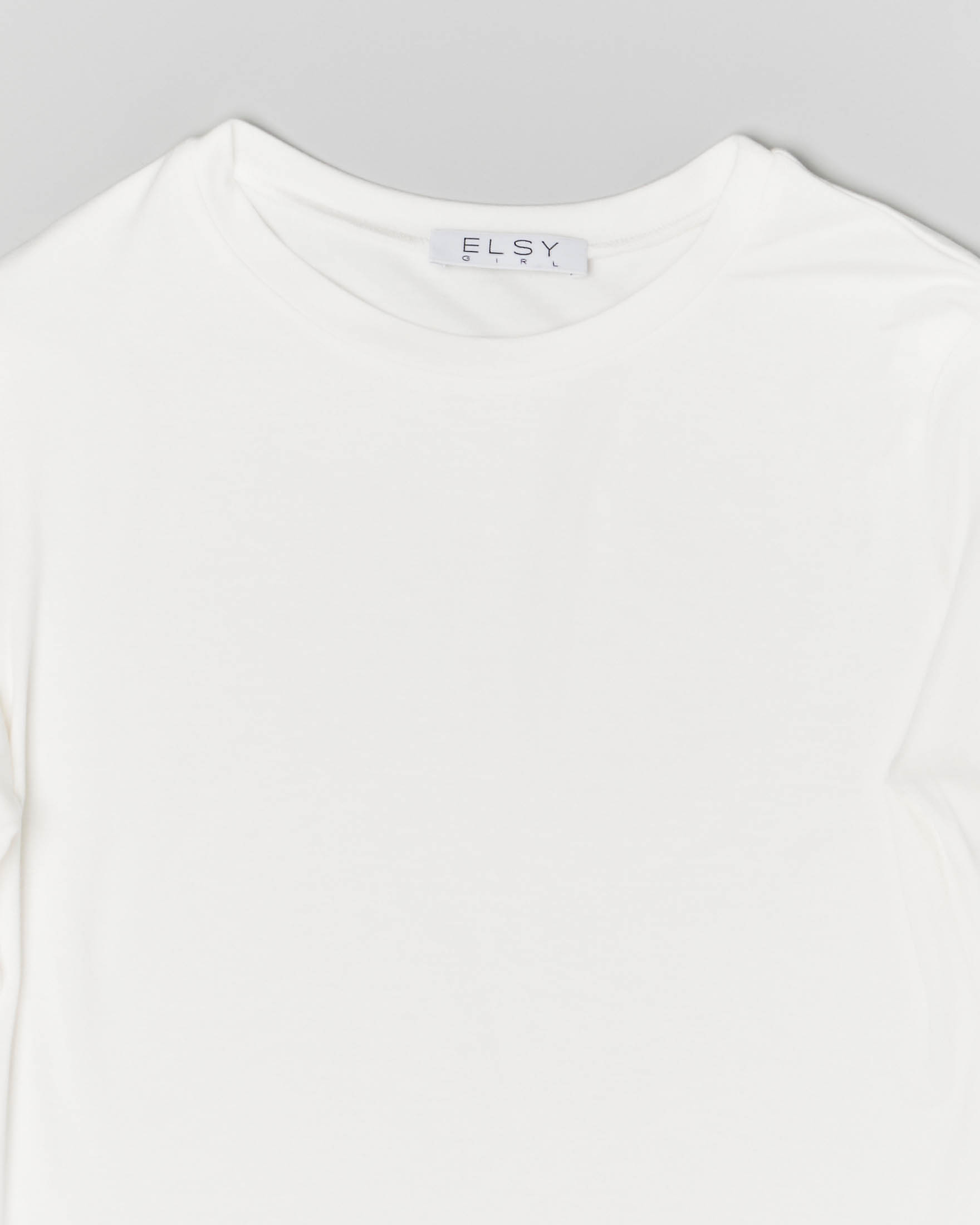 T-shirt Elsy bianca manica lunga in viscosa stretch  image