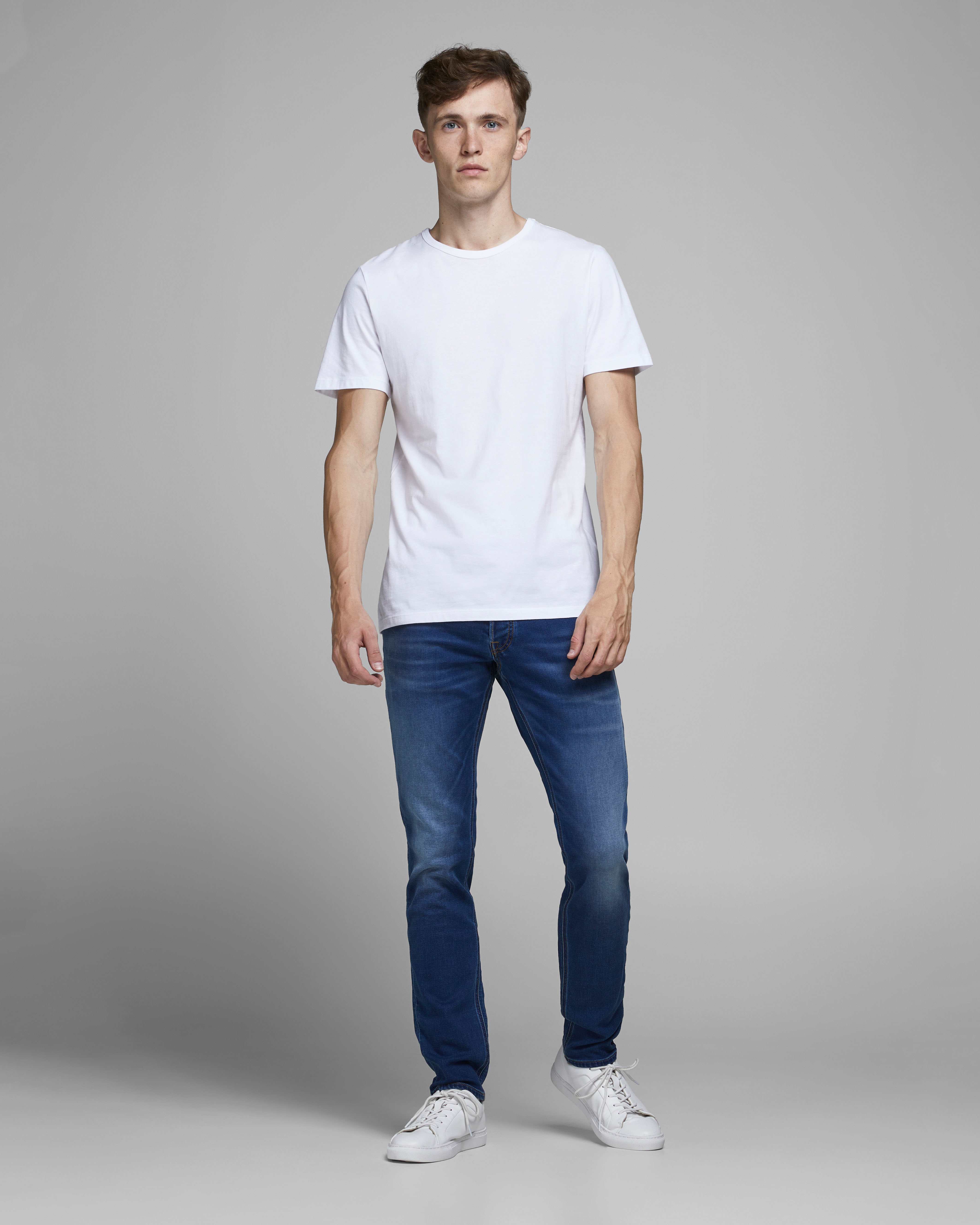 Jeans Glenn slim fit in cotone stretch lavaggio medio stone washed