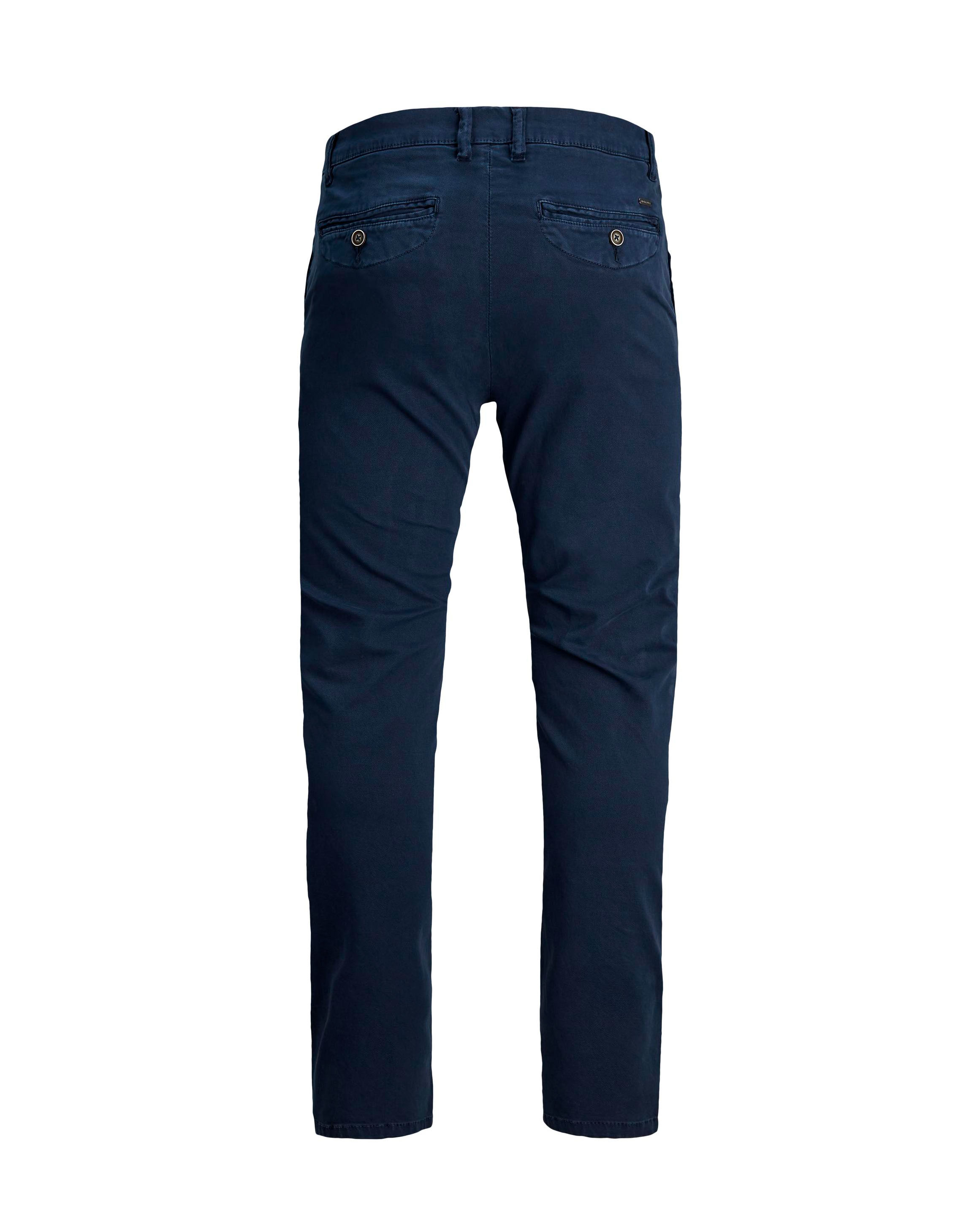 Pantalone chino blu slim fit in cotone stretch armaturato