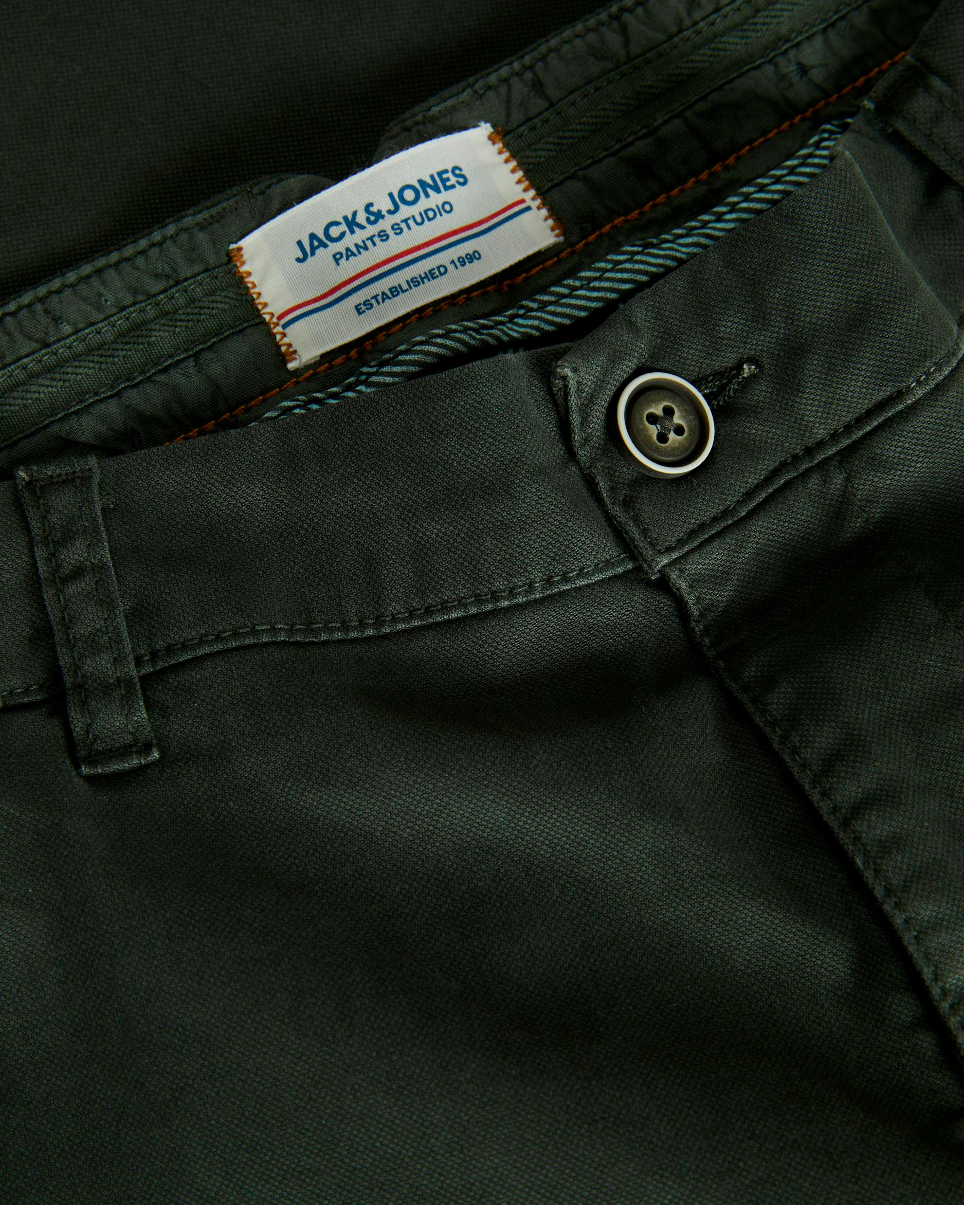 Pantalone chino verde militare slim fit in cotone stretch armaturato