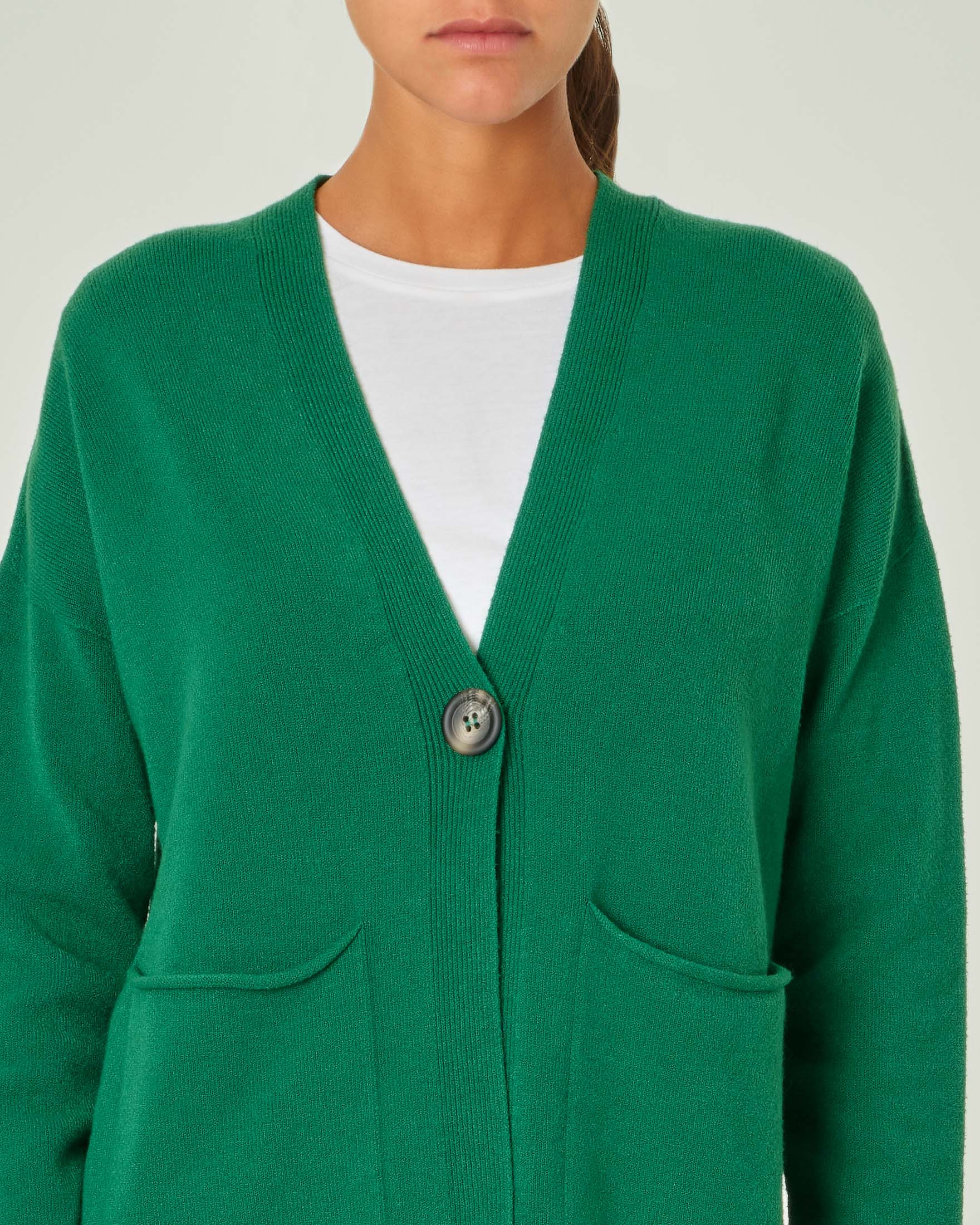 Cardigan verde donna hotsell