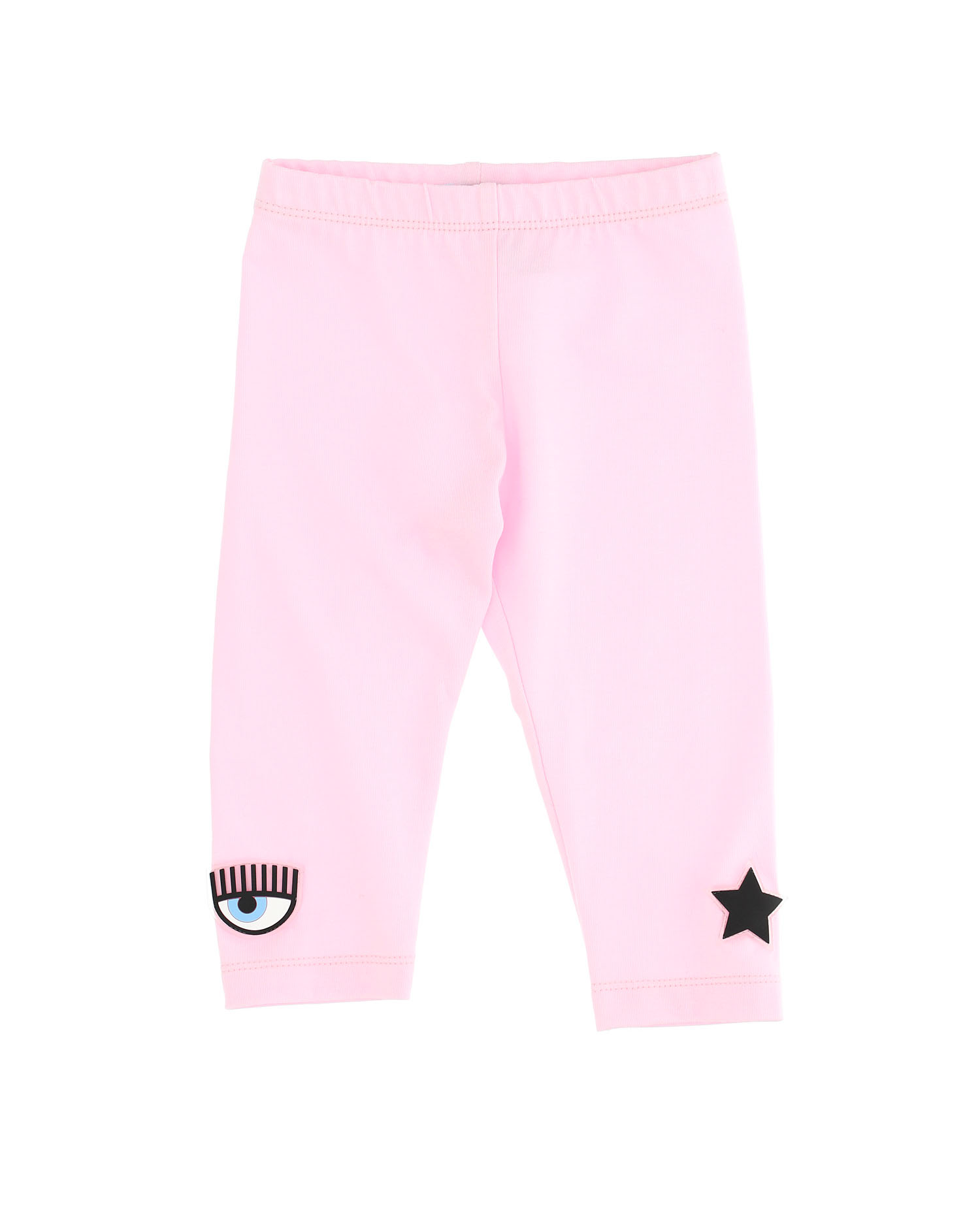 Leggins rosa con loghi eyestar applicati sul fondo 12-24 mesi
