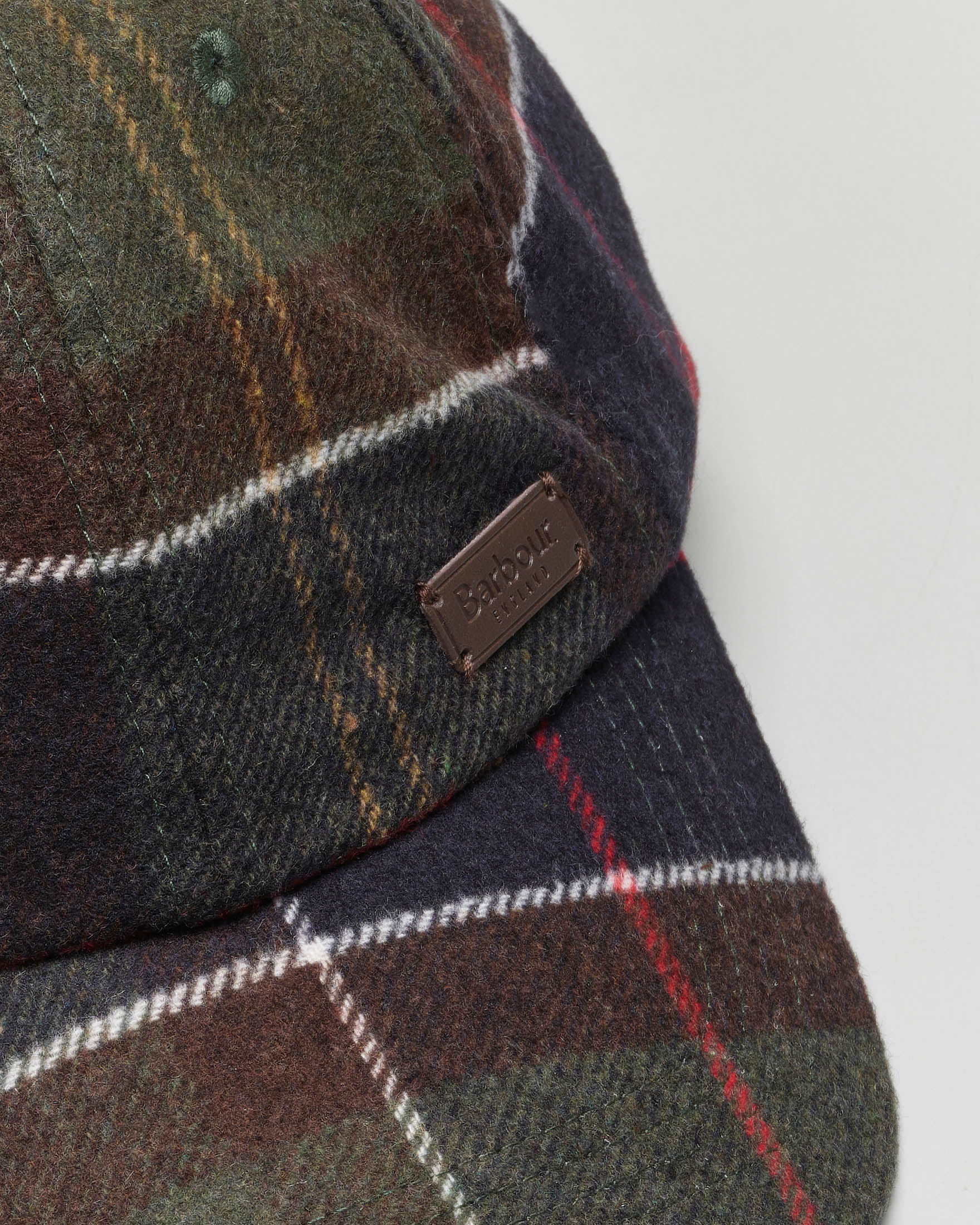 Berretto baseball Barbour in lana tartan check
