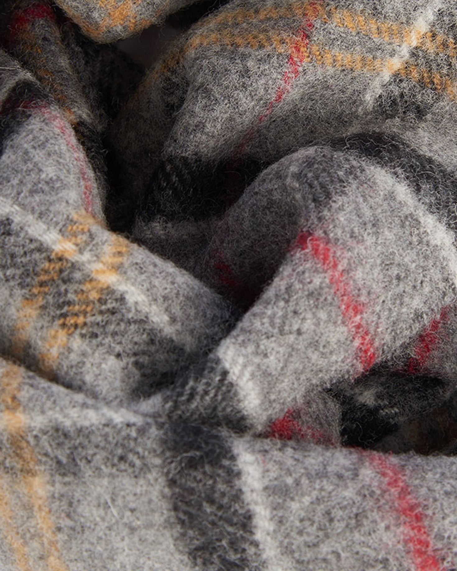 Sciarpa Barbour grigia tartan check in pura lana image