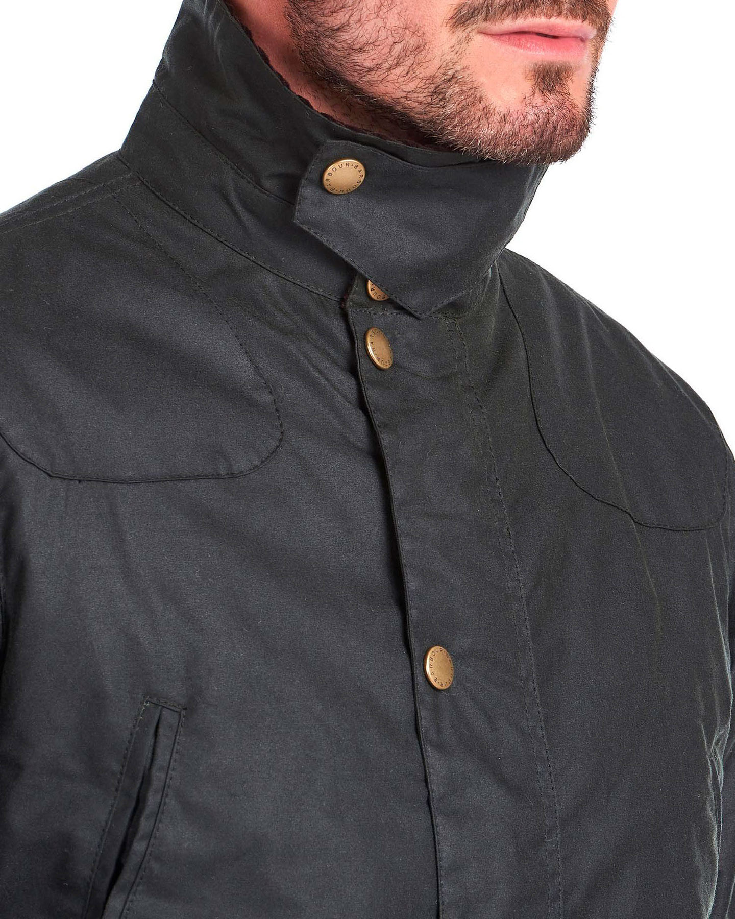 Barbour Reelin Waxed Cotton verde scuro