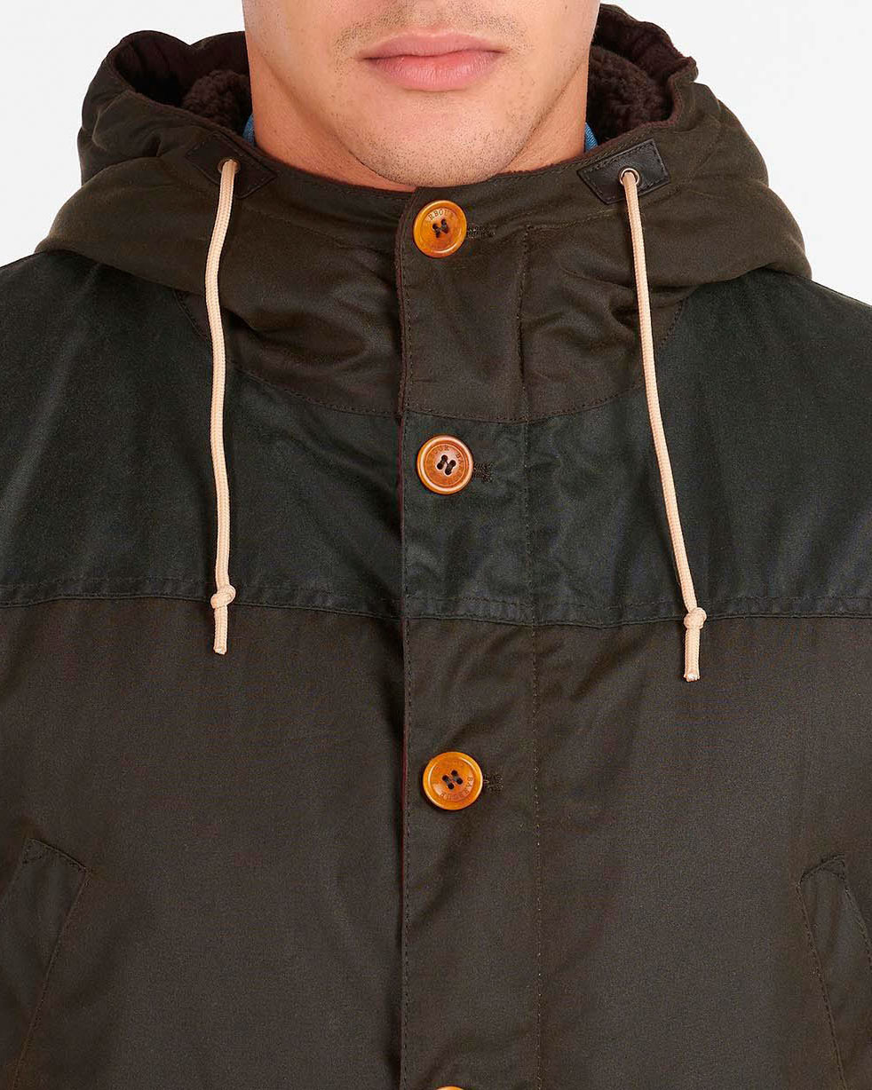 Barbour Game Waxed Cotton Parka verde scuro